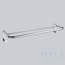 Double Towel Bar with Hooks 450mm-600mm